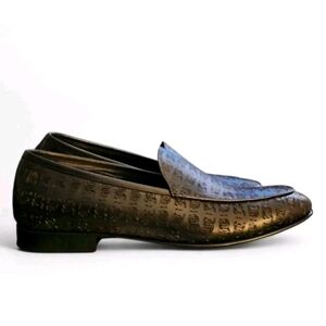 John Galliano Mens Textured Leather Loafers Black Shoes Size US 8 EU 41 Luxury s-l400.jpg main image 4